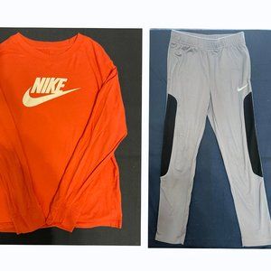 Long-sleeved Shirt & Dri-Fit Athletic Leggings, Large
